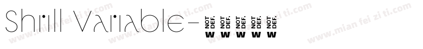 Shrill Variable字体转换
